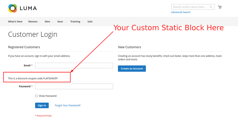 Render the Static Block in a .phtml File